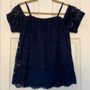 Xhilaration Blue lace Top